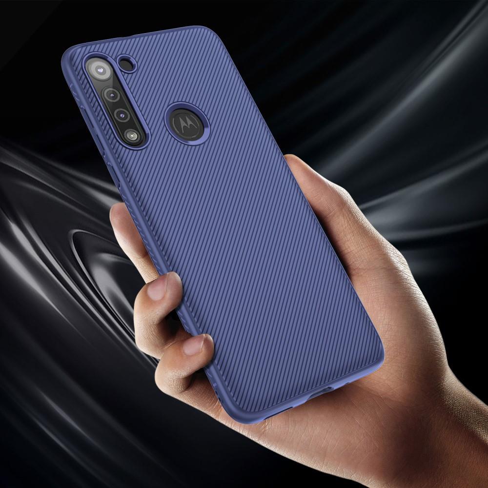 TPU Case für Motorola Moto G8 Jazz Series Twill Texture Streifen Muster Hülle