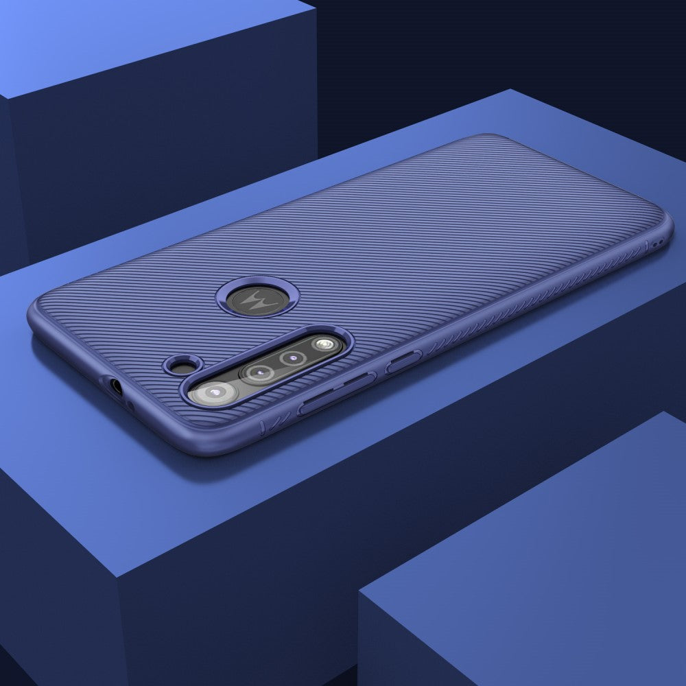 TPU Case für Motorola Moto G8 Jazz Series Twill Texture Streifen Muster Hülle