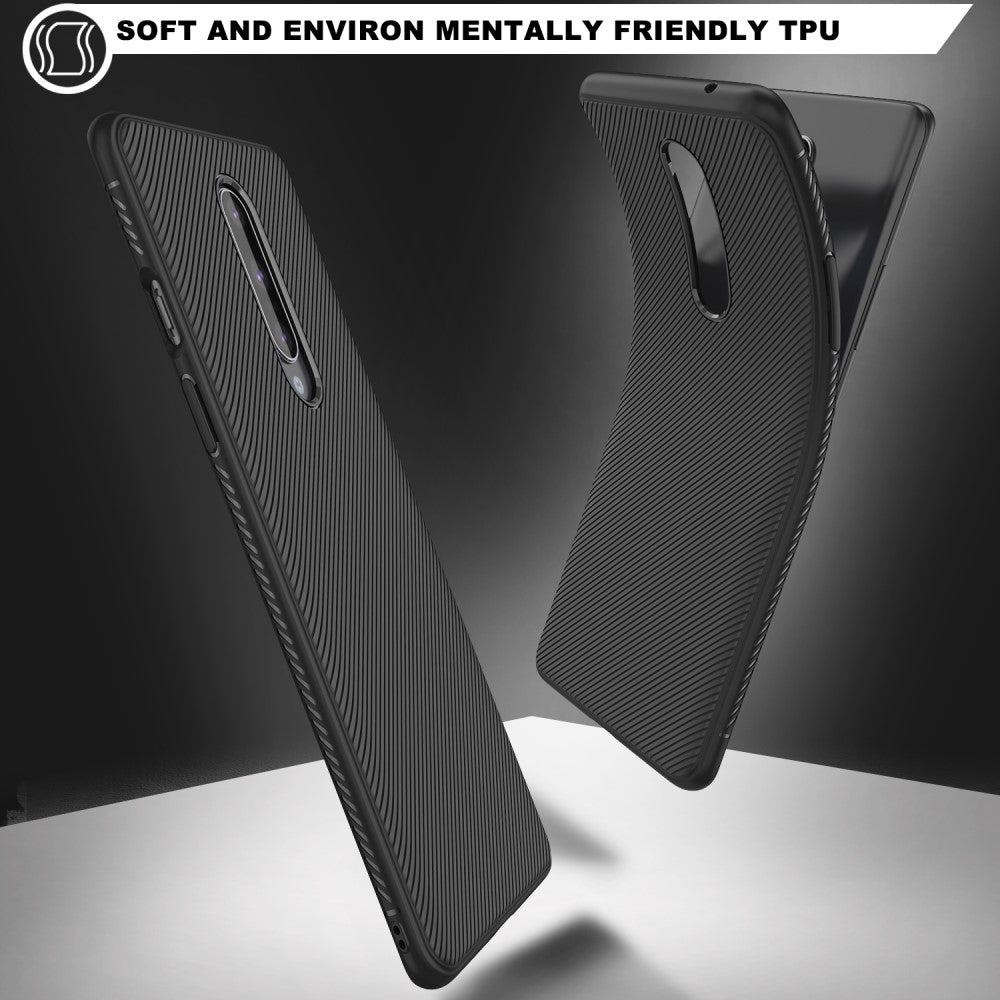 TPU Case für OnePlus 8 Jazz Series Twill Texture Streifen Muster Hülle Cover