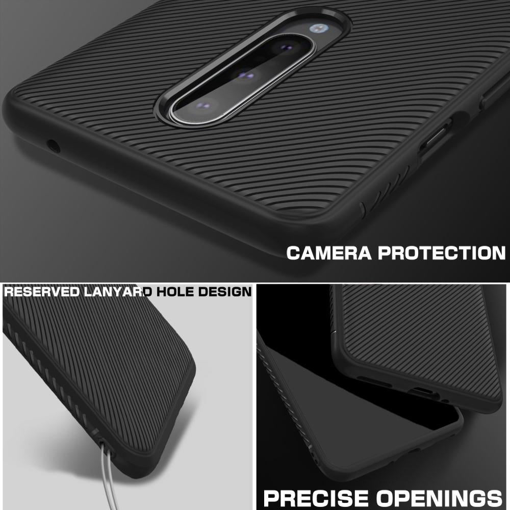 TPU Case für OnePlus 8 Jazz Series Twill Texture Streifen Muster Hülle Cover