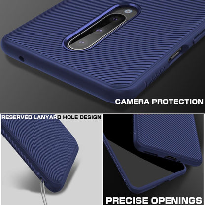 TPU Case für OnePlus 8 Jazz Series Twill Texture Streifen Muster Hülle Cover