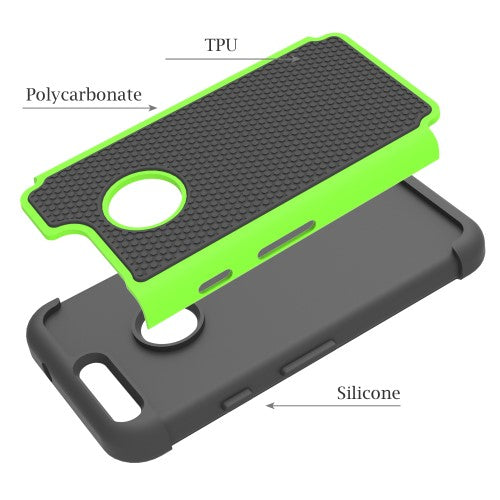 Outdoor Case für Google Pixel Silikon Hybrid Football Grain