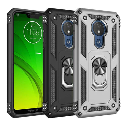 Outdoor Case für Motorola Moto G7 POWER TPU Hybrid Sergeant Metall Ring Hülle