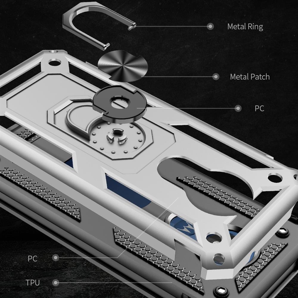 Outdoor Case für Motorola Moto G7 POWER TPU Hybrid Sergeant Metall Ring Hülle