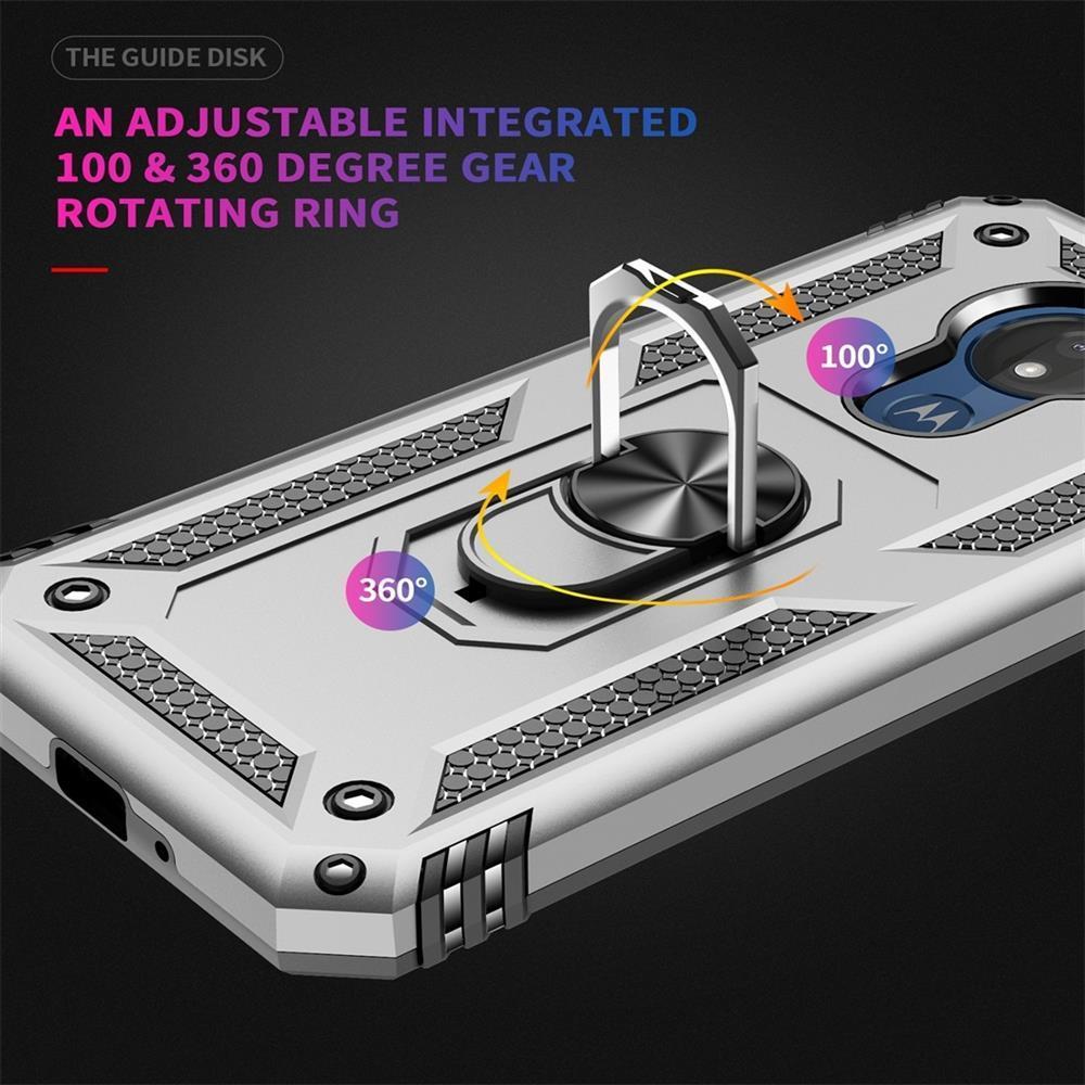 Outdoor Case für Motorola Moto G7 POWER TPU Hybrid Sergeant Metall Ring Hülle