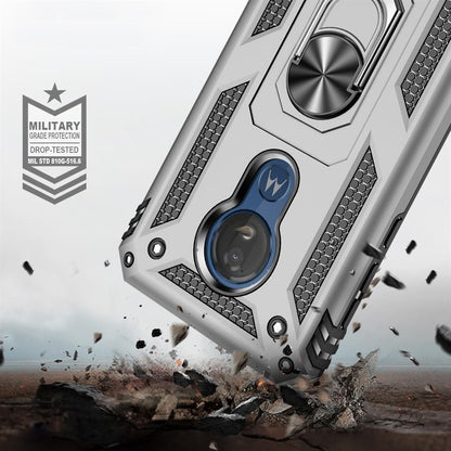 Outdoor Case für Motorola Moto G7 POWER TPU Hybrid Sergeant Metall Ring Hülle