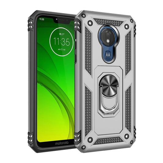 Outdoor Case für Motorola Moto G7 POWER TPU Hybrid Sergeant Metall Ring Hülle