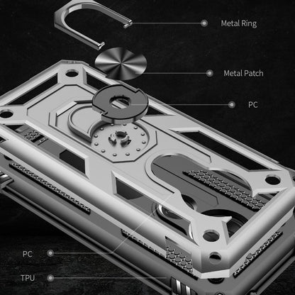 Outdoor Case für Motorola Moto G7 PLAY TPU PC Hybrid Sergeant Metall Ring Hülle