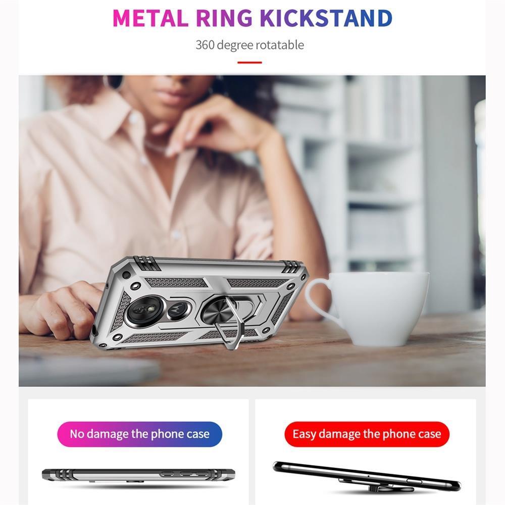 Outdoor Case für Motorola Moto G7 PLAY TPU PC Hybrid Sergeant Metall Ring Hülle