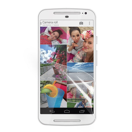 Motorola Moto G 2. Generation Schutzfolie Klar inklusive Reinigungstuch