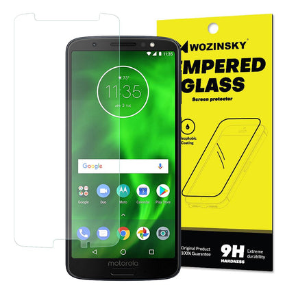 WOZINSKY Schutzglas Folie Tempered Glass Screen Protector für Motorola Moto G6
