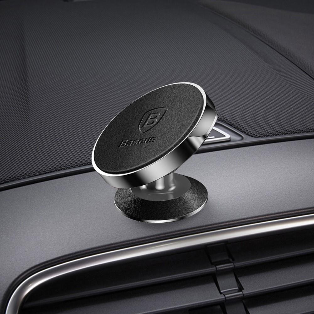 KFZ Auto Halterung BASEUS 360 Rotation Magnet Echt Leder