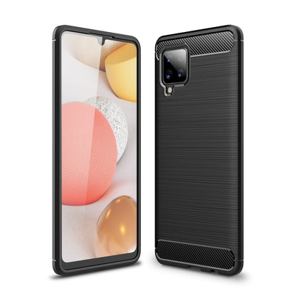 TPU Hülle für Samsung Galaxy A42 5G Carbon Fiber Skin Brushed Schutzcover Case