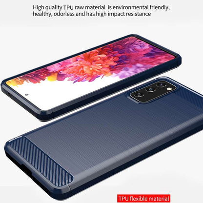 TPU Hülle für Samsung Galaxy S20 FE Carbon Fiber Skin Brushed Schutzcover Case