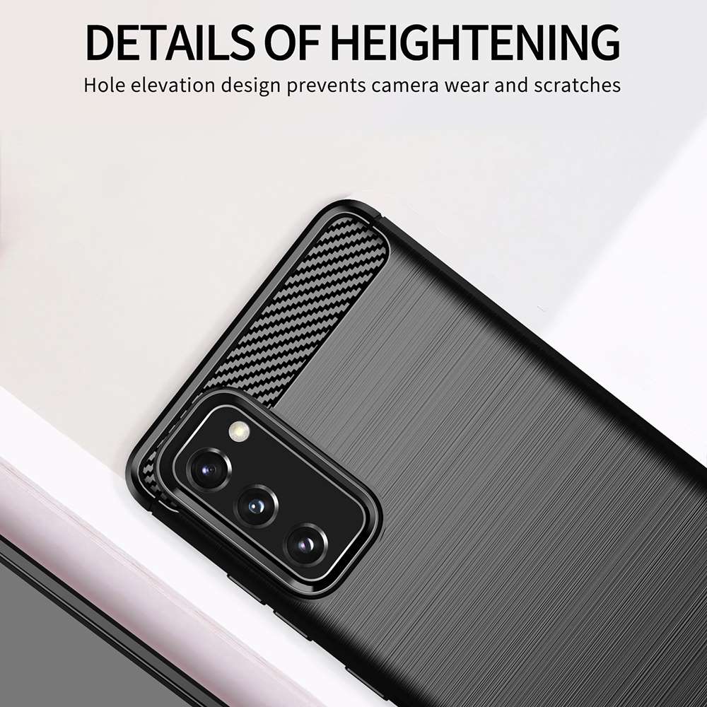 TPU Hülle für Samsung Galaxy S20 FE Carbon Fiber Skin Brushed Schutzcover Case