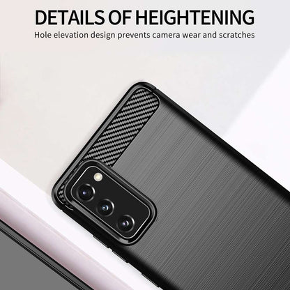 TPU Hülle für Samsung Galaxy S20 FE Carbon Fiber Skin Brushed Schutzcover Case