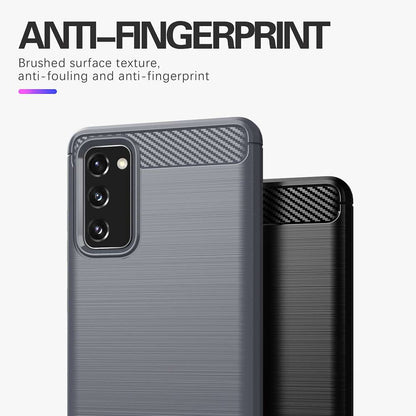 TPU Hülle für Samsung Galaxy S20 FE Carbon Fiber Skin Brushed Schutzcover Case