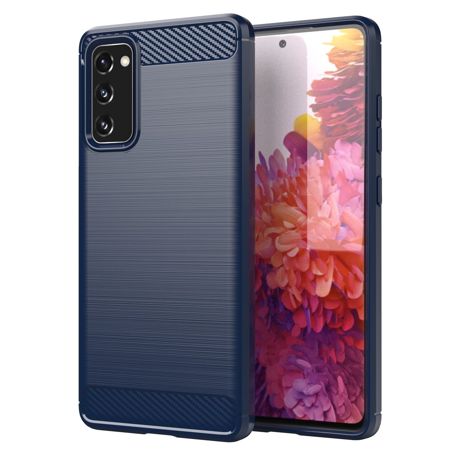 TPU Hülle für Samsung Galaxy S20 FE Carbon Fiber Skin Brushed Schutzcover Case