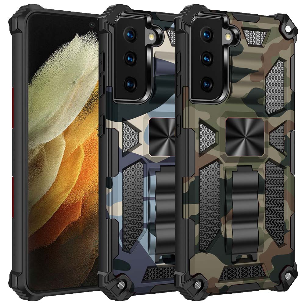 Outdoor Hülle für Samsung Galaxy S21 ULTRA Camouflage Shockproof PC Schutzcover