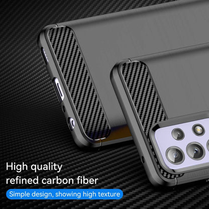 TPU Hülle für Samsung Galaxy A52 A52s Carbon Fiber Skin Brushed Backcover Case
