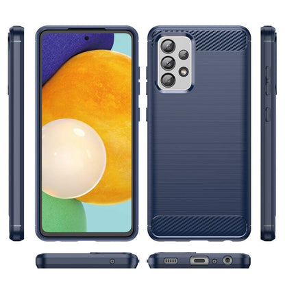 TPU Hülle für Samsung Galaxy A52 A52s Carbon Fiber Skin Brushed Backcover Case