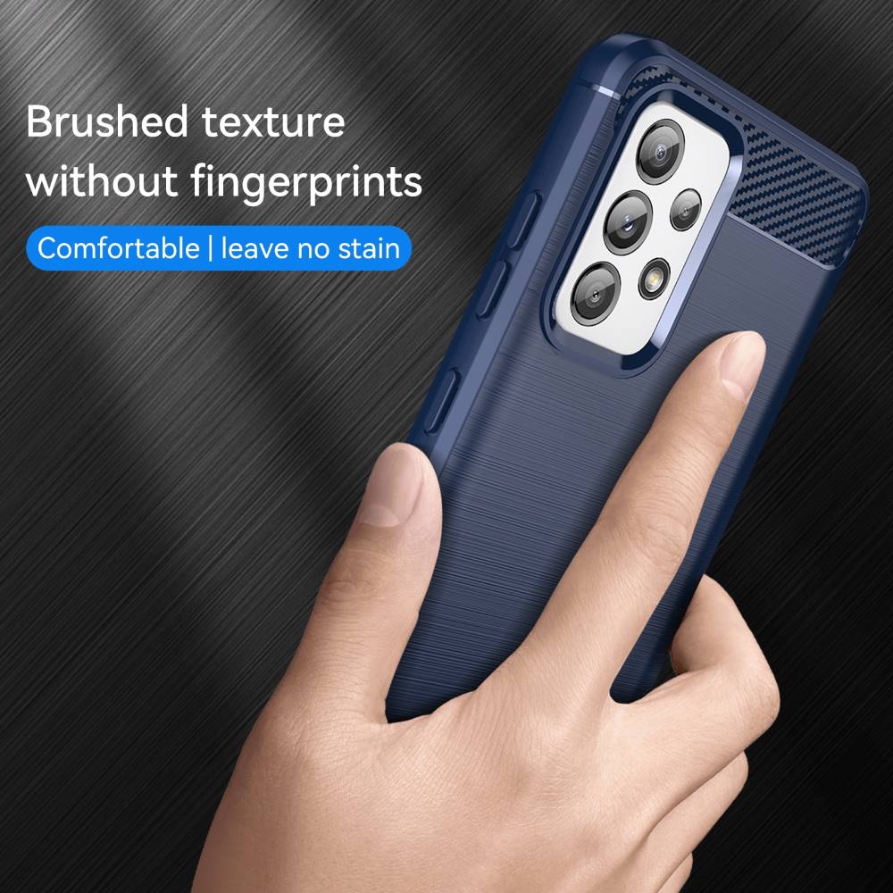 TPU Hülle für Samsung Galaxy A52 A52s Carbon Fiber Skin Brushed Backcover Case