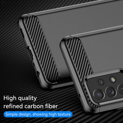 TPU Hülle für Samsung Galaxy A72 Carbon Fiber Skin Brushed Schutzcover Soft Case