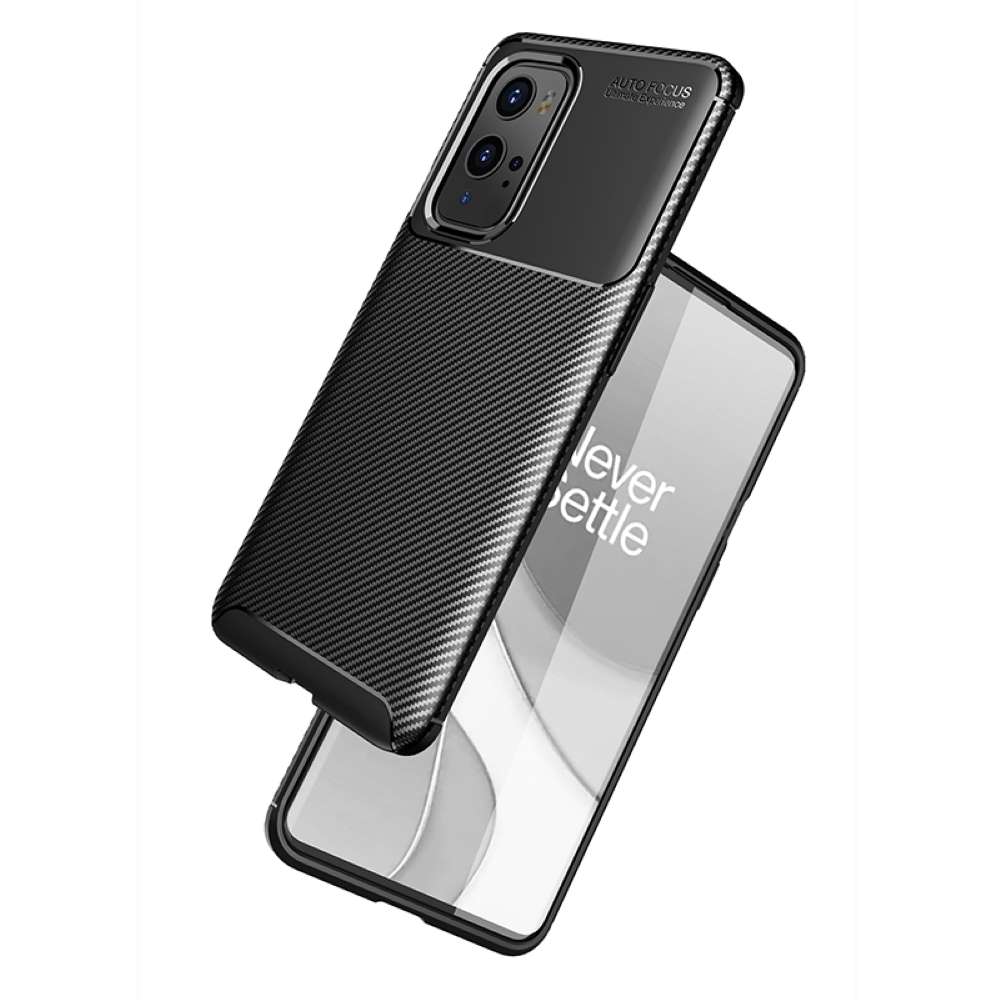 TPU Case für ONEPLUS 9 PRO Carbon Fiber Muster Shockproof Texture Hülle Cover