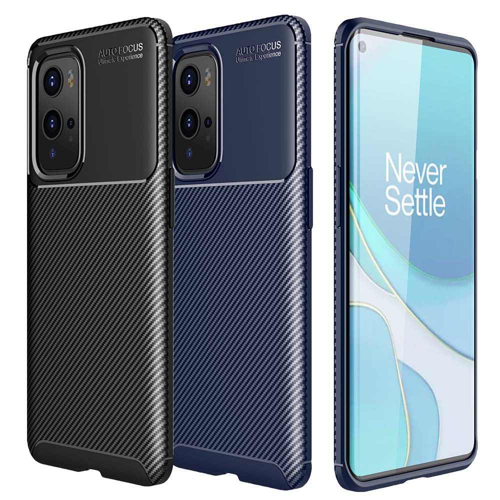 TPU Case für ONEPLUS 9 PRO Carbon Fiber Muster Shockproof Texture Hülle Cover