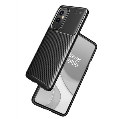 TPU Case für ONEPLUS 9 Carbon Fiber Muster Shockproof Texture Schutz Hülle Cover