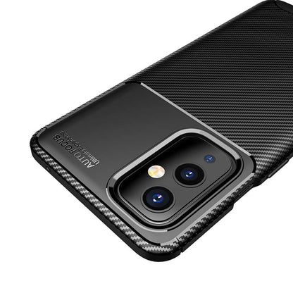 TPU Case für ONEPLUS 9 Carbon Fiber Muster Shockproof Texture Schutz Hülle Cover