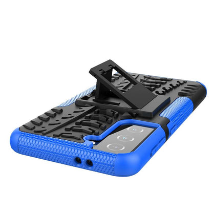 Outdoor Hülle für Samsung Galaxy S21 Tire Rutschfest Kickstand PC TPU Cover Case