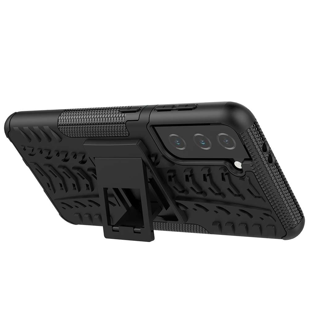 Outdoor Hülle für Samsung Galaxy S21 Tire Rutschfest Kickstand PC TPU Cover Case