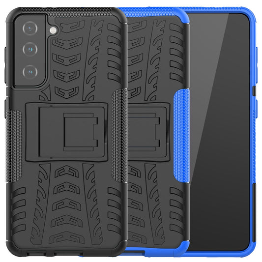 Outdoor Hülle für Samsung Galaxy S21 Tire Rutschfest Kickstand PC TPU Cover Case