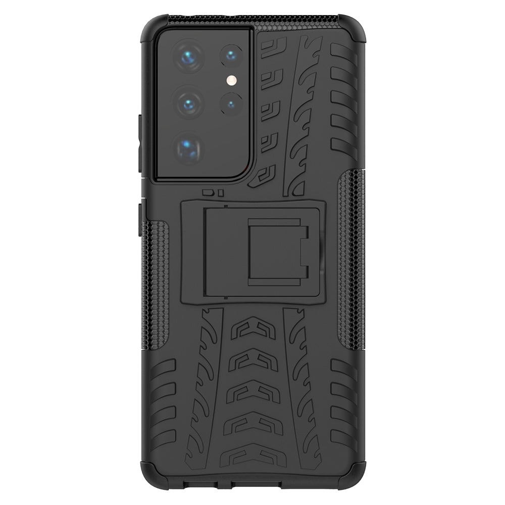 Outdoor Hülle für Samsung Galaxy S21 ULTRA Tire Rutschfest Stand PC TPU Case