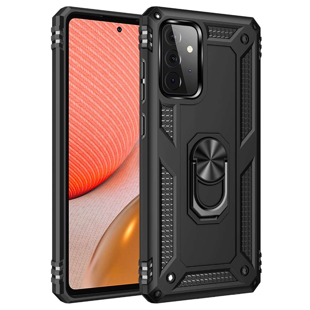 Outdoor Case für SAMSUNG GALAXY A72 TPU Hybrid Sergeant Armor Ring Hülle Cover