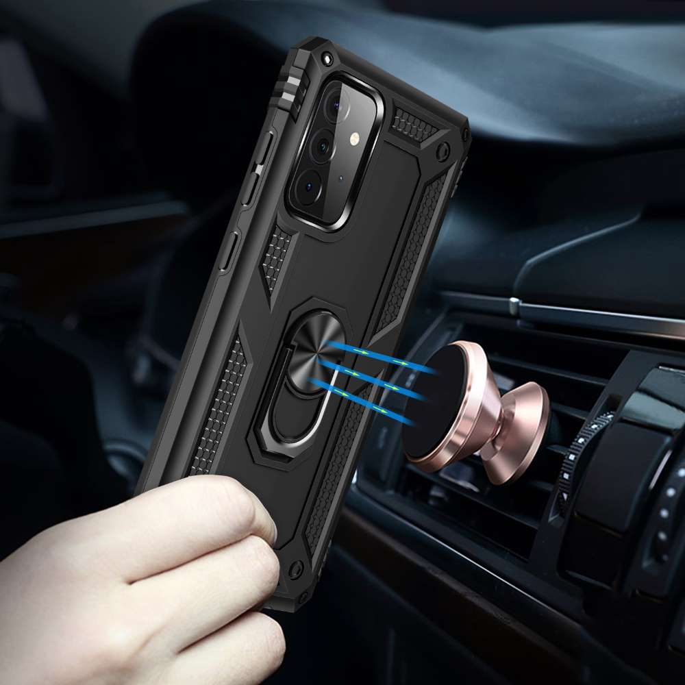 Outdoor Case für SAMSUNG GALAXY A72 TPU Hybrid Sergeant Armor Ring Hülle Cover