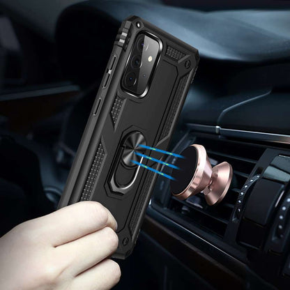 Outdoor Case für SAMSUNG GALAXY A72 TPU Hybrid Sergeant Armor Ring Hülle Cover