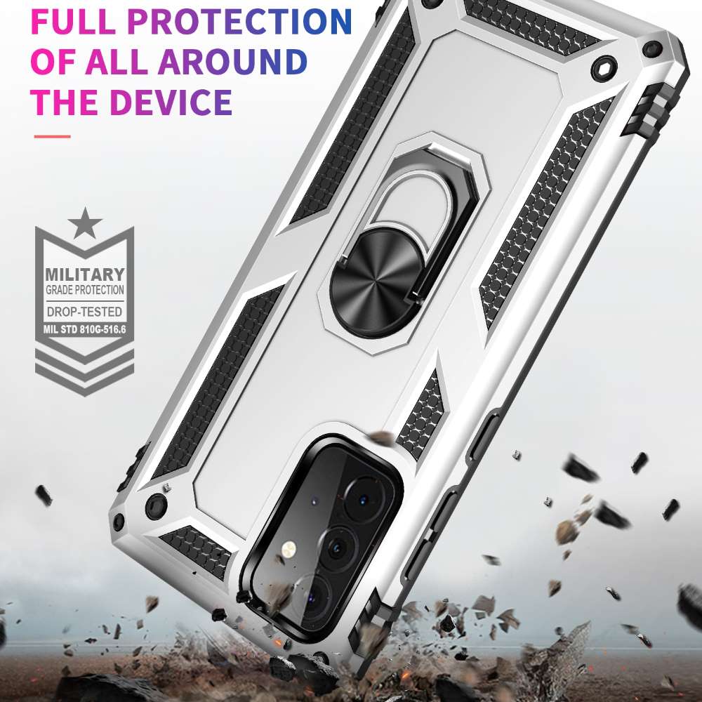 Outdoor Case für SAMSUNG GALAXY A72 TPU Hybrid Sergeant Armor Ring Hülle Cover