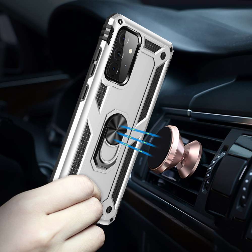 Outdoor Case für SAMSUNG GALAXY A72 TPU Hybrid Sergeant Armor Ring Hülle Cover