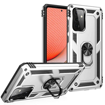 Outdoor Case für SAMSUNG GALAXY A72 TPU Hybrid Sergeant Armor Ring Hülle Cover