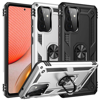 Outdoor Case für SAMSUNG GALAXY A72 TPU Hybrid Sergeant Armor Ring Hülle Cover