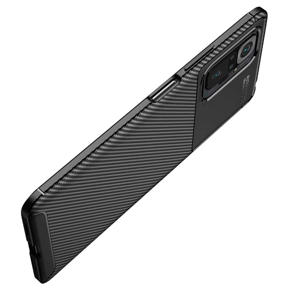 TPU Case für XIAOMI REDMI NOTE 10 PRO Carbon Fiber Muster Shockproof Hülle Cover