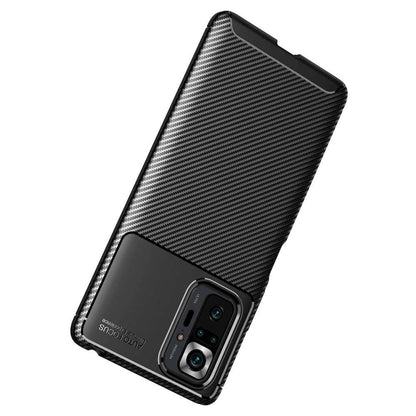 TPU Case für XIAOMI REDMI NOTE 10 PRO Carbon Fiber Muster Shockproof Hülle Cover
