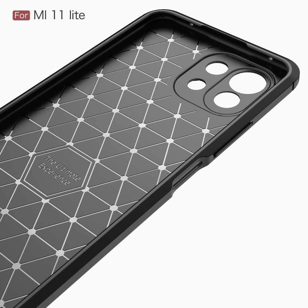 TPU Case für XIAOMI MI 11 LITE Carbon Fiber Skin Brushed Schutz Hülle Soft Cover