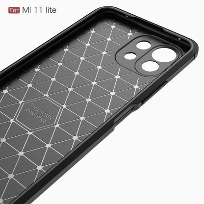 TPU Case für XIAOMI MI 11 LITE Carbon Fiber Skin Brushed Schutz Hülle Soft Cover
