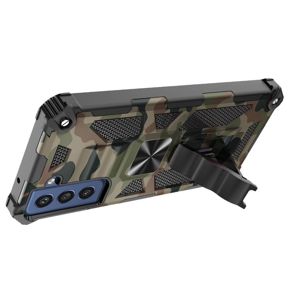 Outdoor Hülle für Samsung Galaxy S21 FE Camouflage Shockproof Schutz Cover Armor