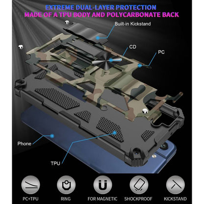 Outdoor Hülle für Samsung Galaxy S21 FE Camouflage Shockproof Schutz Cover Armor