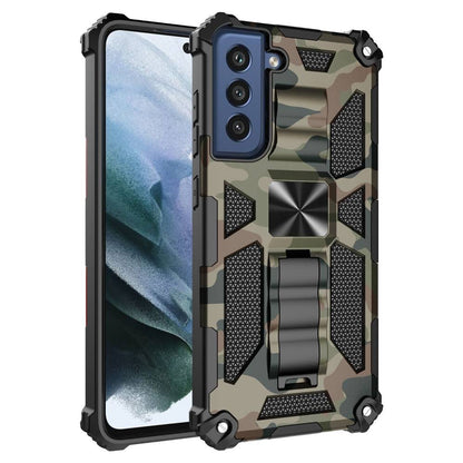 Outdoor Hülle für Samsung Galaxy S21 FE Camouflage Shockproof Schutz Cover Armor
