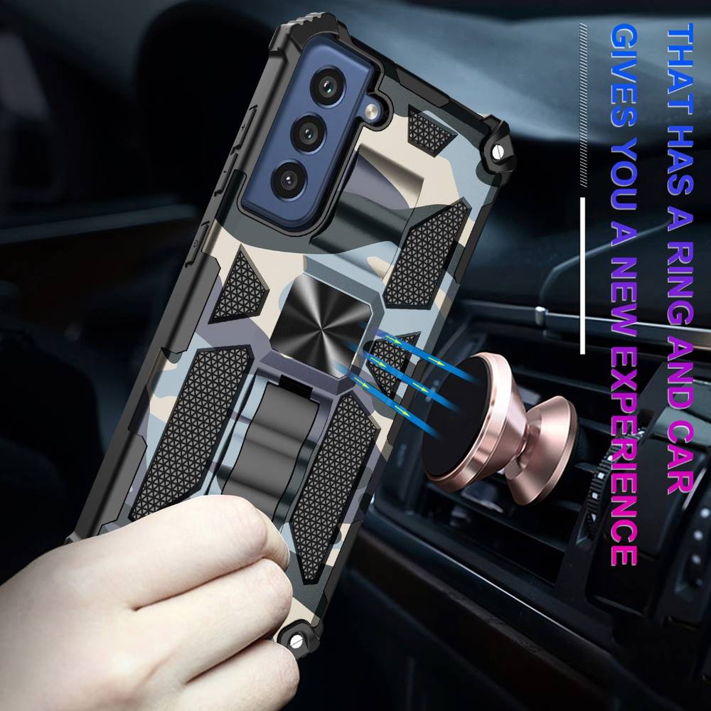 Outdoor Hülle für Samsung Galaxy S21 FE Camouflage Shockproof Schutz Cover Armor